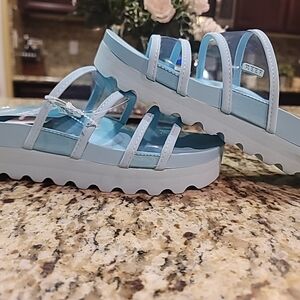COPY - REEF WOMEN'S CUSHION VISTA HI-ENERGY SANDALS LIGHT BLUE SIZE 7